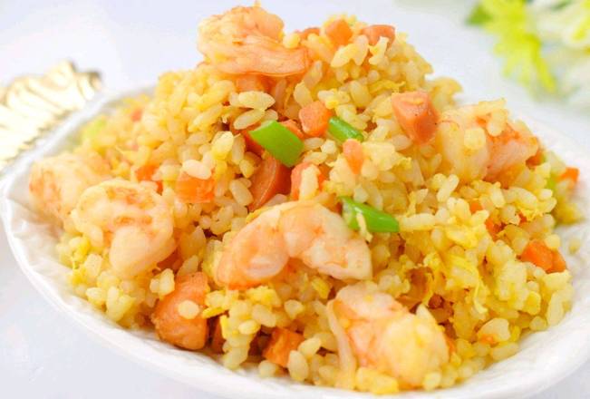 Order Fried Rice with Egg and Shrimp (鸡蛋虾仁炒饭) food online from Chef Chuan store, Irvine on bringmethat.com