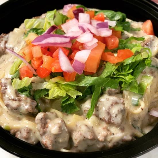 Order *Cheeseburger Alfredo food online from Bailey Seafood store, Buffalo on bringmethat.com