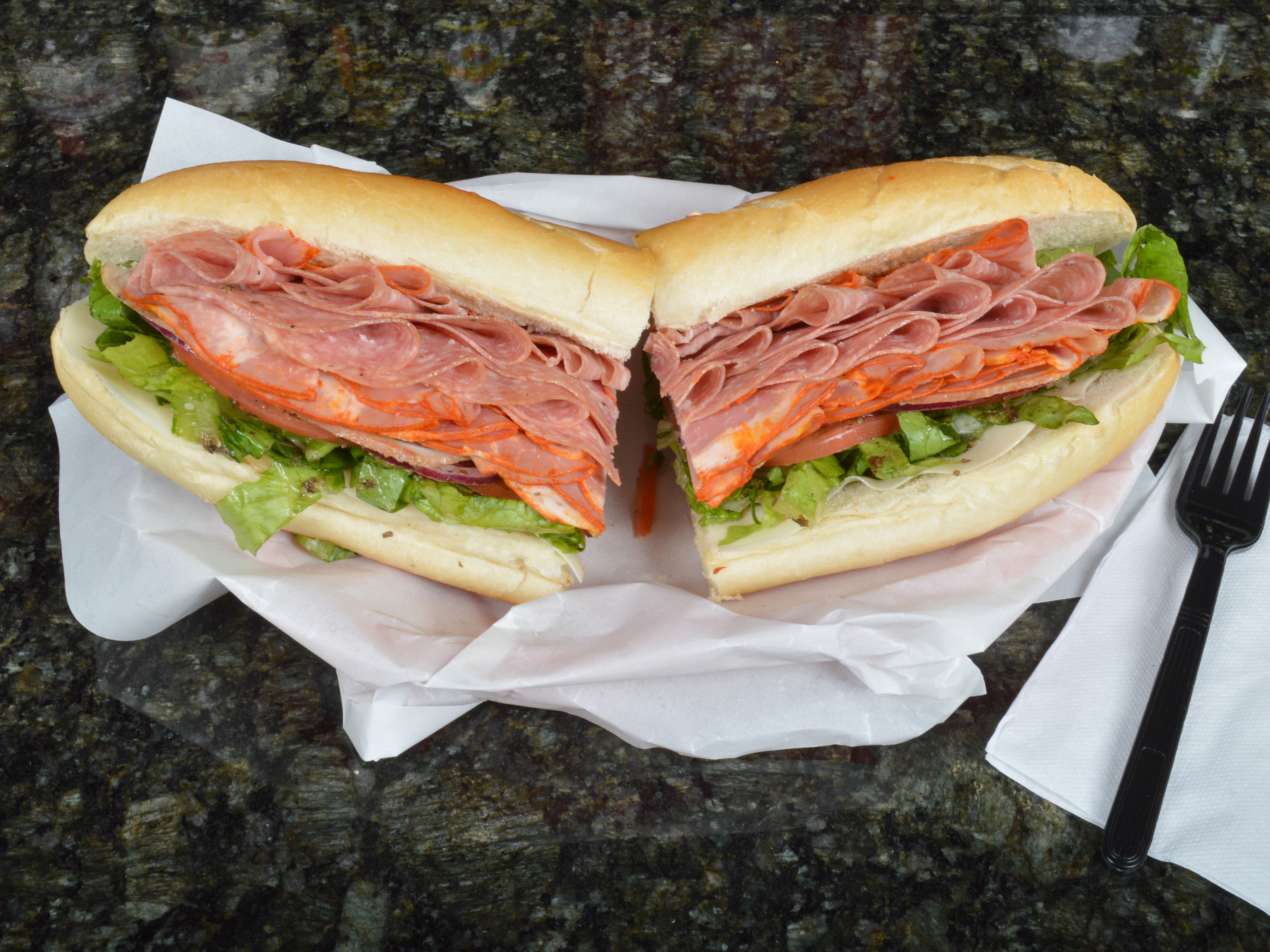 Order Classic Italian Deluxe Sandwich food online from Harveys Café And Market store, West Hartford on bringmethat.com