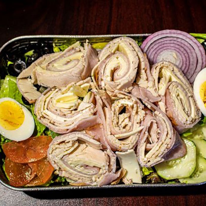 Order Egg Chef Salad - Medium food online from Brothers Pizza store, Las Vegas on bringmethat.com