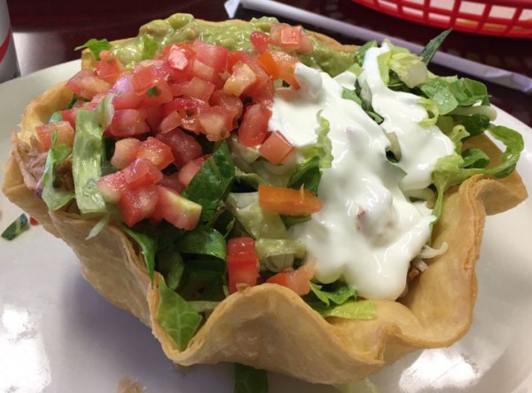 Order Taco Salad with Bean food online from La Mordida store, Pleasant Hill on bringmethat.com