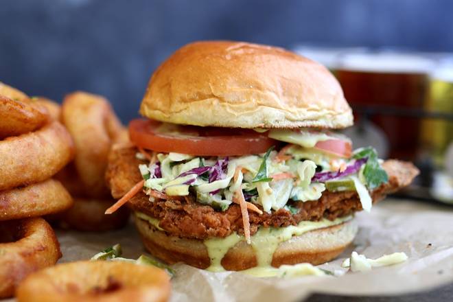 Order Fried Chicken Sandwich food online from Lazy Dog Restaurant & Bar store, Peachtree Corners on bringmethat.com