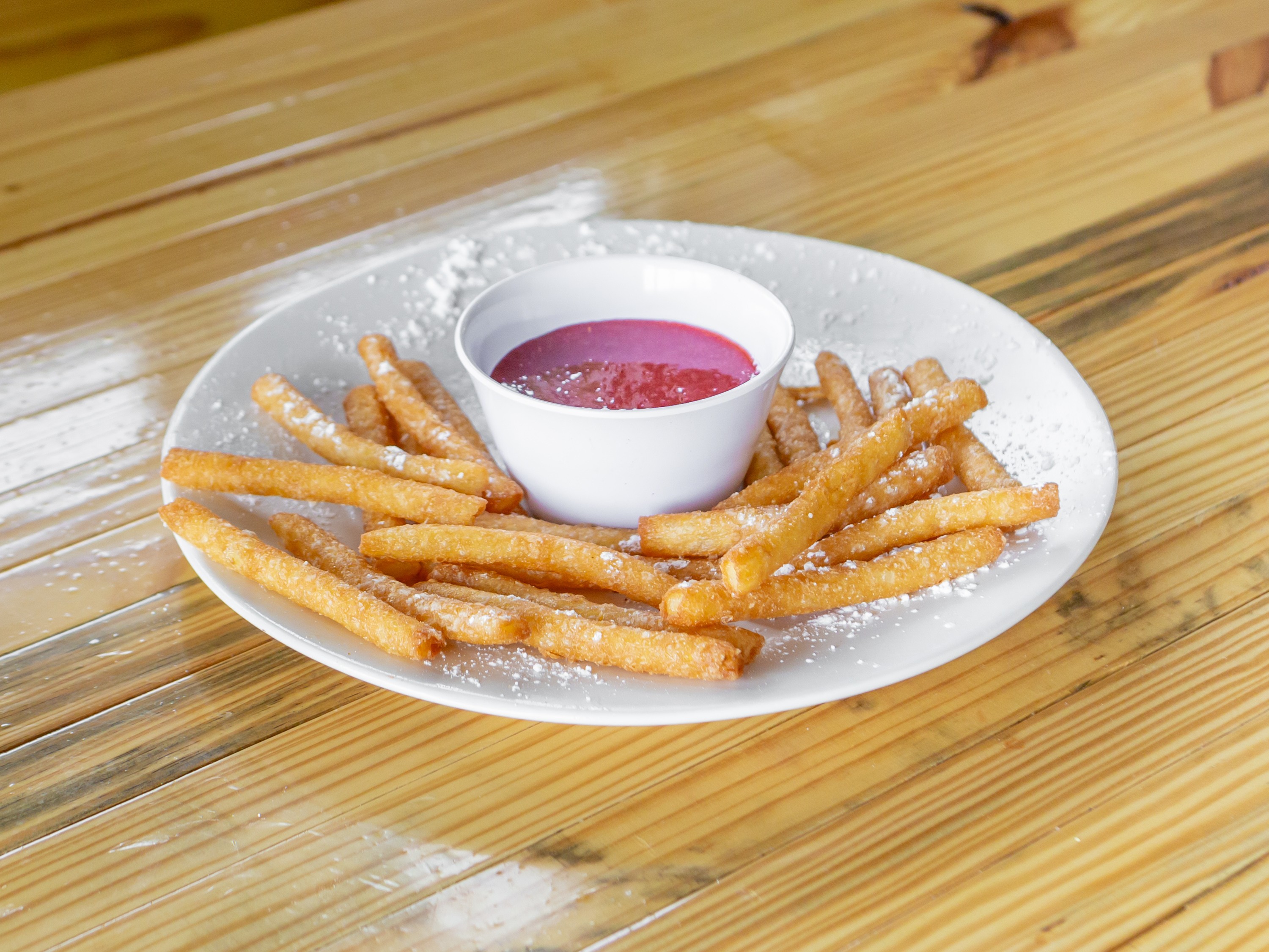 Order Funnel Cake Fries food online from Wings Over Fort Worth store, White Settlement on bringmethat.com