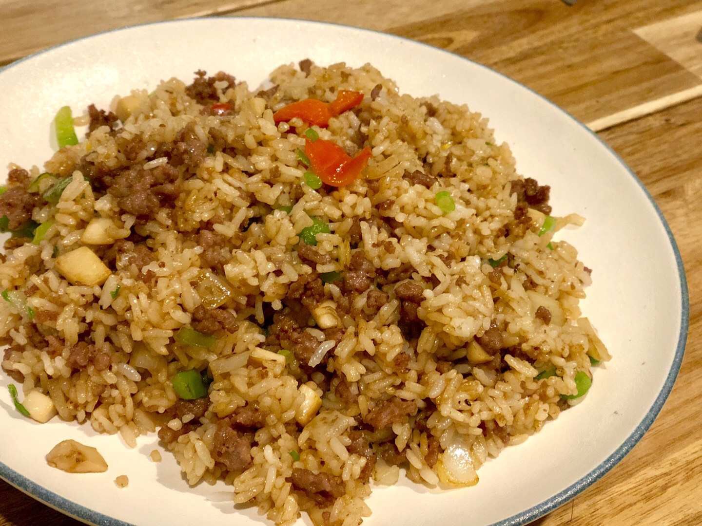 Order 930. Chopped Lamb Fried Rice food online from Years Asian Bistro & BBQ store, Tucson on bringmethat.com