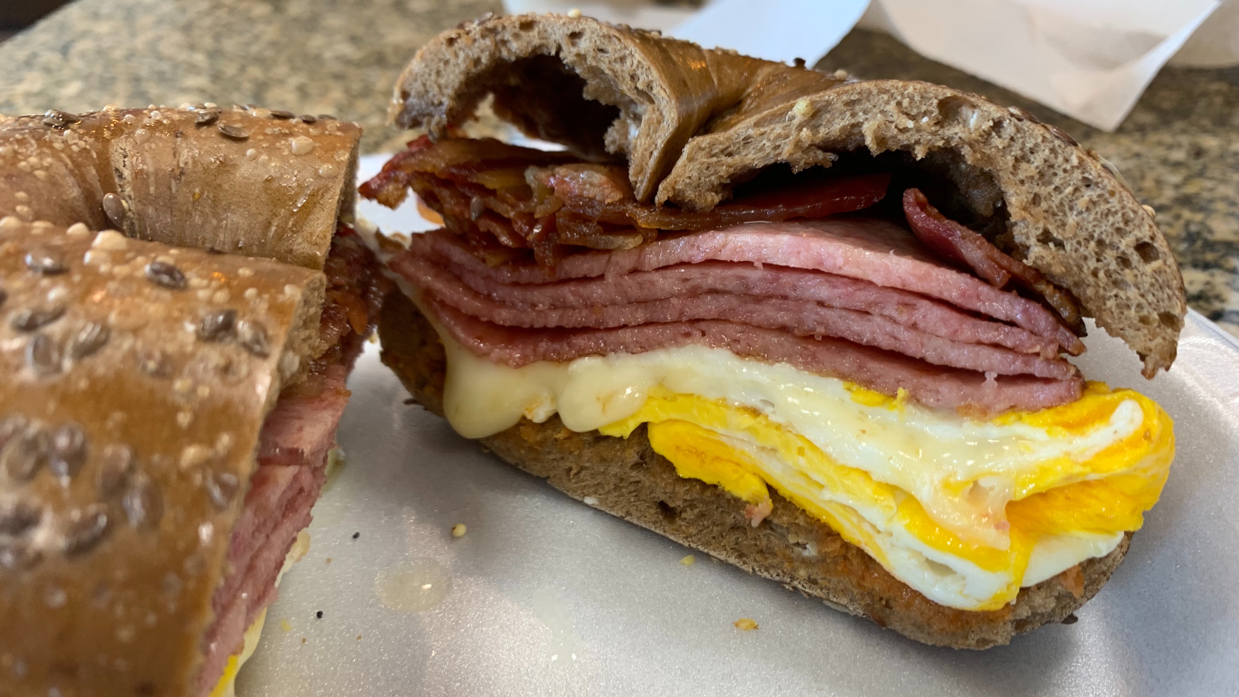 Order Pork Roll, Eggs and Cheese food online from Bagel Talk store, Old Bridge on bringmethat.com