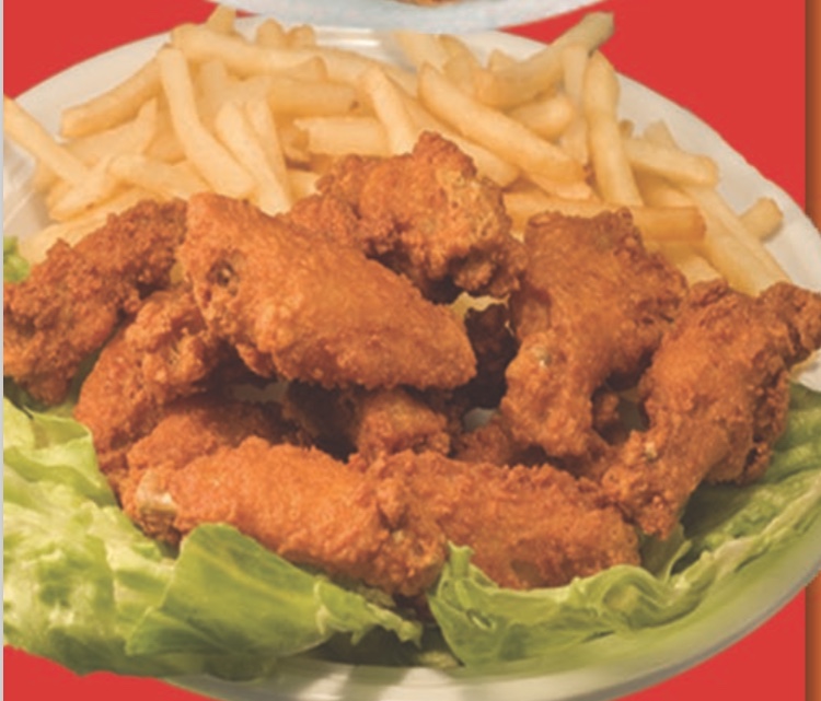 Order Hot Wings with Fries food online from Crown Fried Chicken & Pizza store, Brooklyn on bringmethat.com