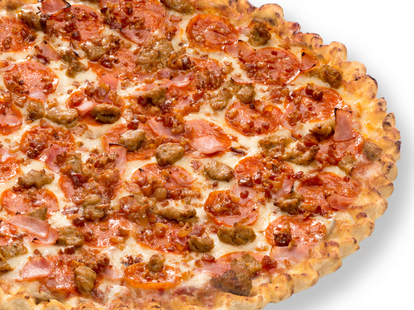 Order Meat Lovers Pizza food online from Rascal House Pizza store, Euclid on bringmethat.com