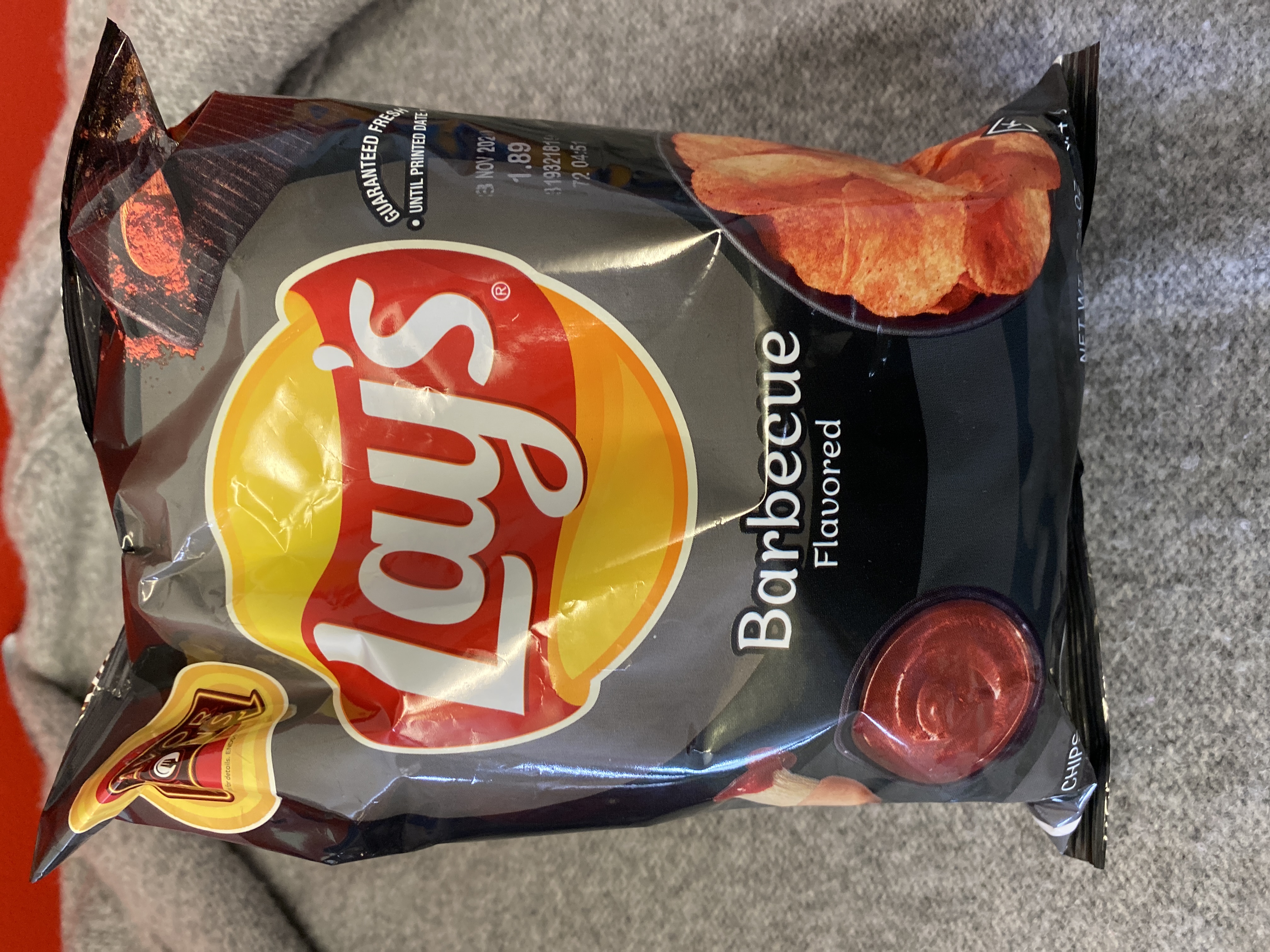 Order 2.25 oz. Lay’s BBQ Potato Chips food online from Just Dash It store, Englewood on bringmethat.com