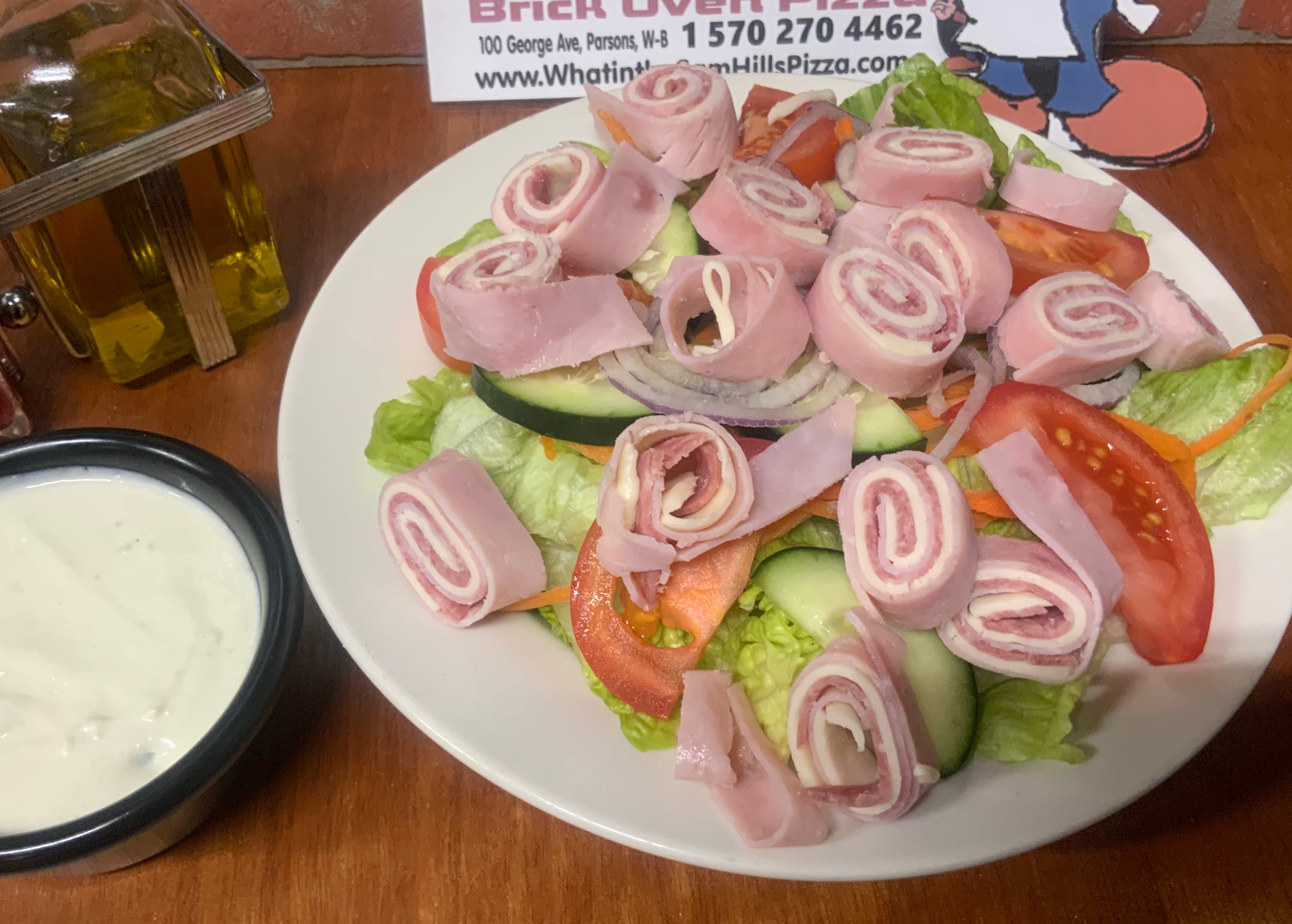 Order Antipasto Salad - Salads food online from Whatinthe Sam Hills Brick Oven Pizza store, Wilkes-Barre on bringmethat.com