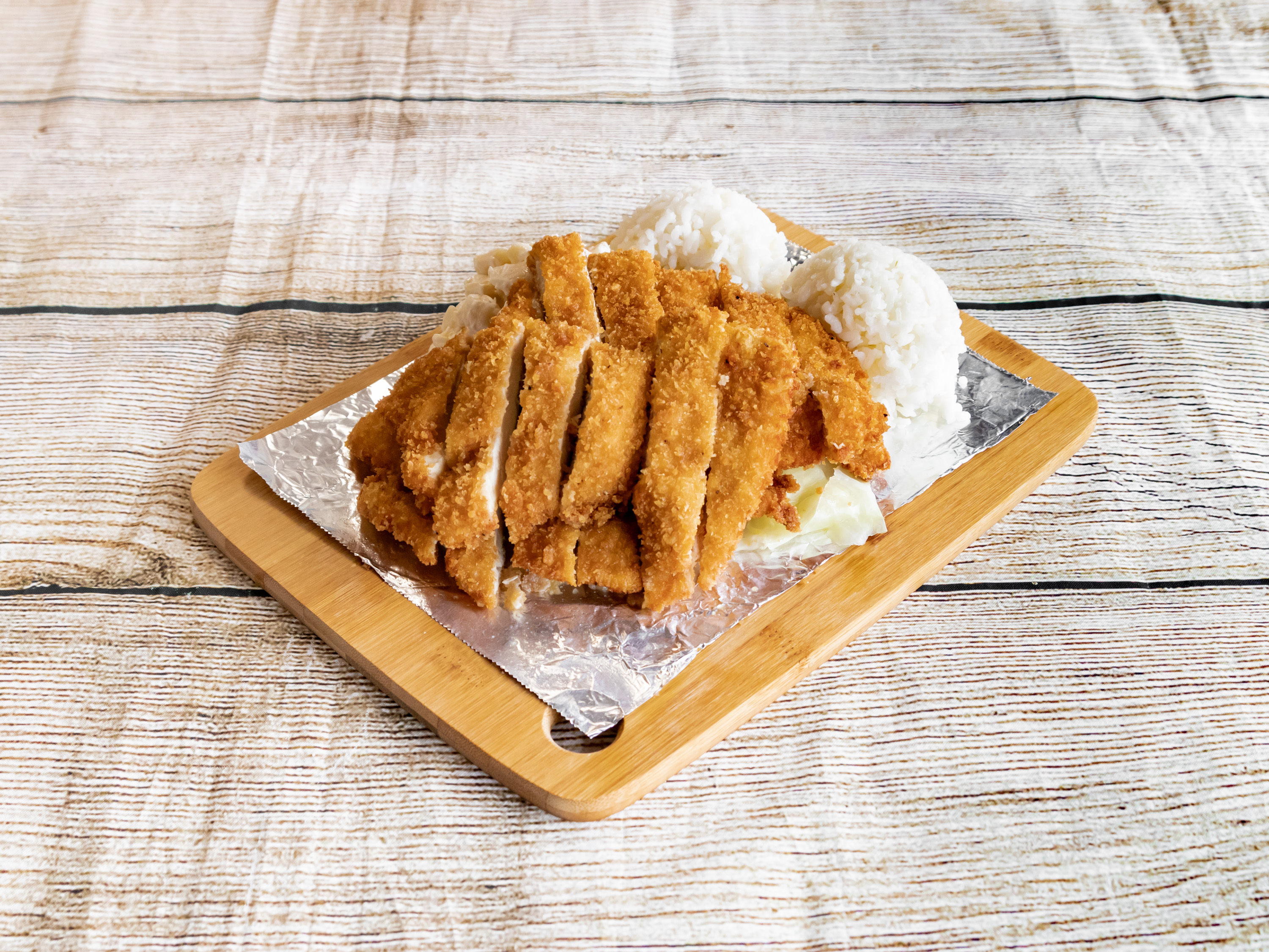 Order Chicken Katsu Plate food online from Aloha Hawaiian Barbecue store, Dallas on bringmethat.com
