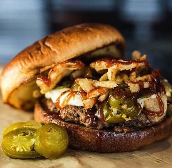 Order Jalapeno Popper Burger  food online from Mr Brews Taphouse store, Madison on bringmethat.com