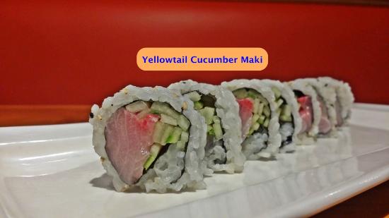 Order Yellowtail Cucumber Roll food online from Iron Chef store, Phoenix on bringmethat.com