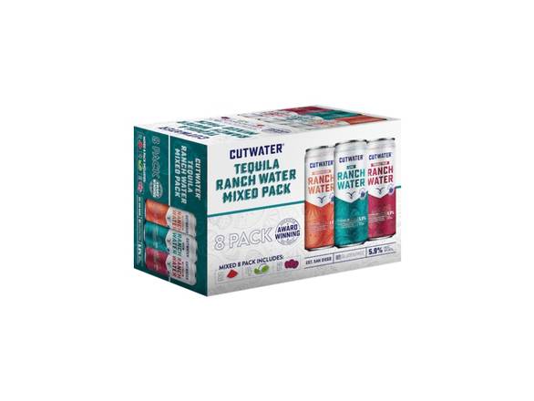 Order Cutwater Ranch Water 8 Mixed Pack - 8x 12oz Cans food online from Josh Wines & Liquors Inc store, New York on bringmethat.com