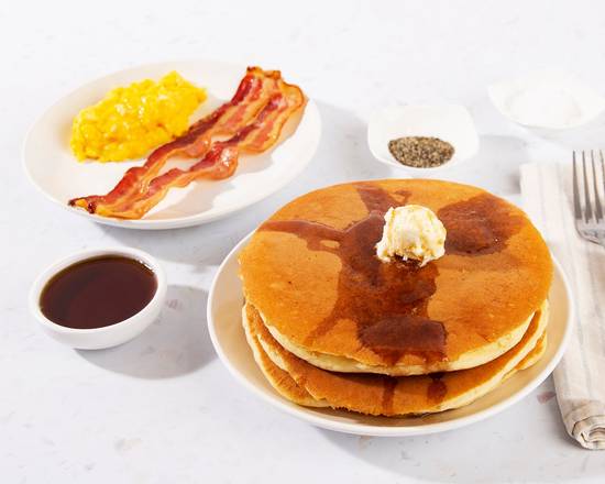 Order Pancake Combo food online from Yolko Breakfast Cafe store, Little Rock on bringmethat.com