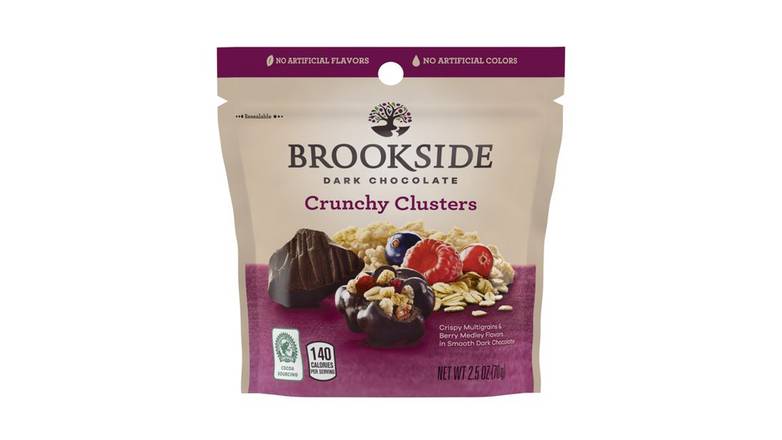 Order Brookside Dark Chocolate Crunchy Clusters, Berry Medley food online from Trumbull Mobil store, Trumbull on bringmethat.com