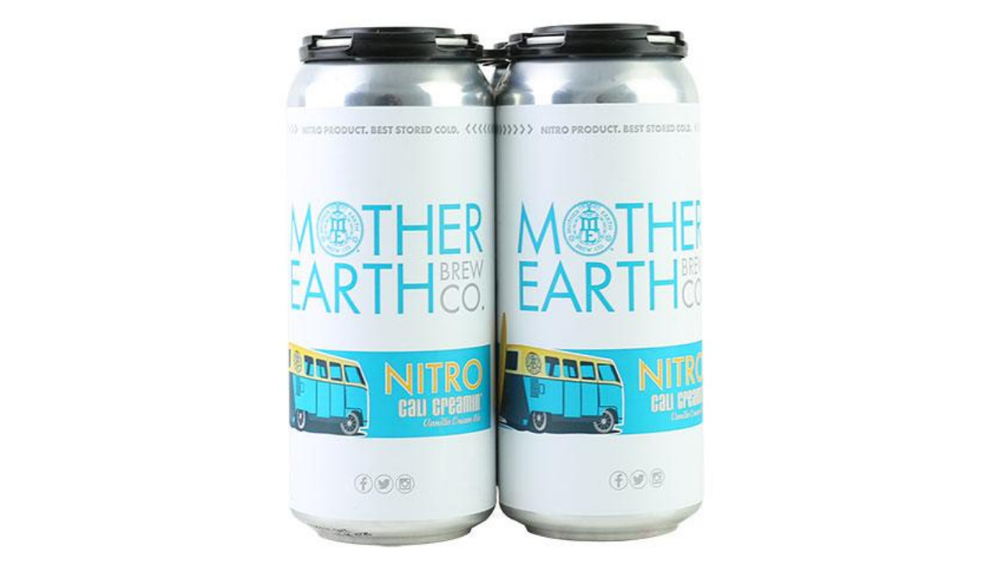 Order Mother Earth Nitro Cali Creamin' Vanilla Cream Ale 4 Pack 16 oz Cans 5% ABV food online from Village Commons Liquor store, Camarillo on bringmethat.com