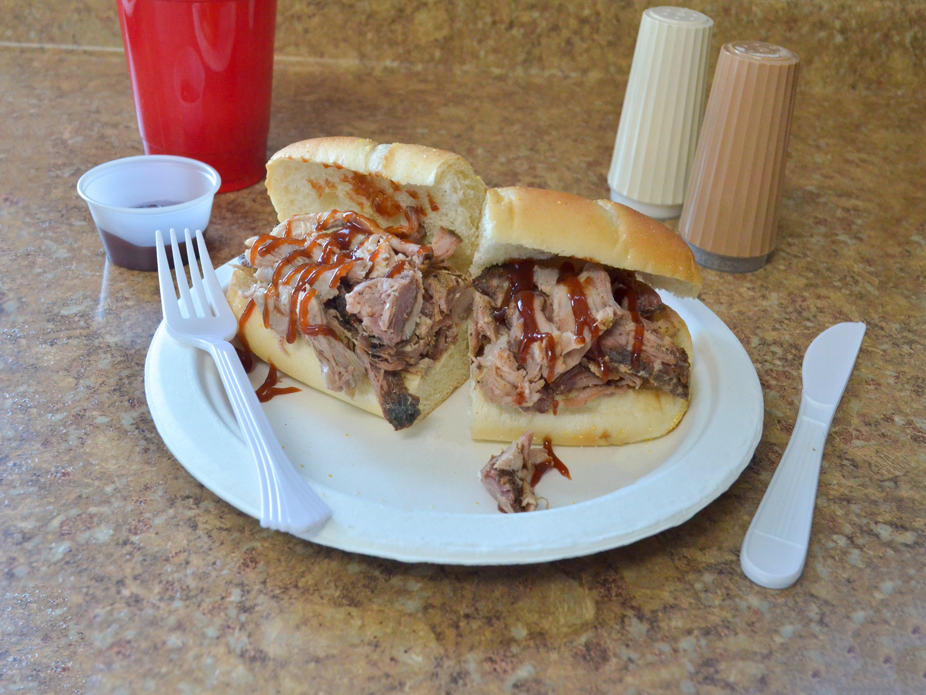 Order Pulled Pork Sandwich food online from Carol Market And Deli store, Newcastle on bringmethat.com