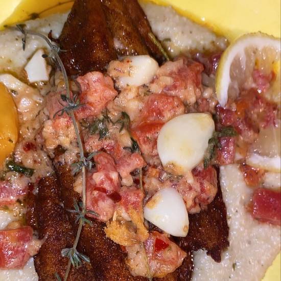 Order Blackened Swai Fish Creole Grits food online from Cook N Style & Grace store, Newark on bringmethat.com