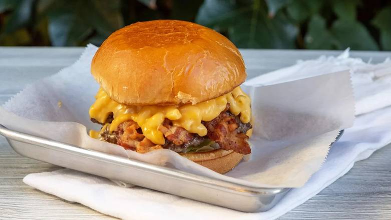 Order Mac Attack Burger food online from Twisted Burger store, Round Lake on bringmethat.com