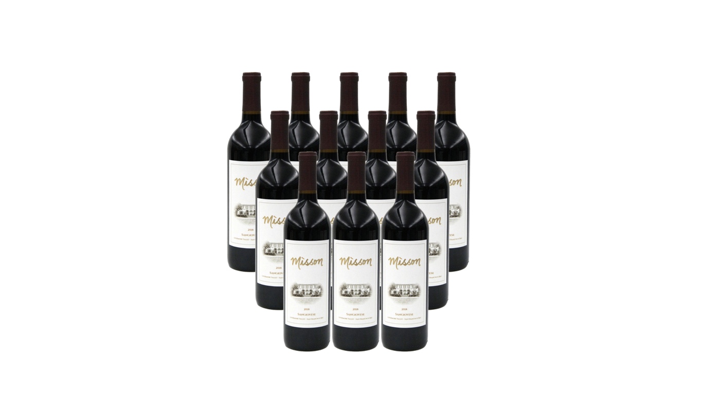 Order Misson Sangiovese, 2018, Case of 12 - 750mL red wine (14.0% ABV) food online from Raindrop Wine store, Livermore on bringmethat.com