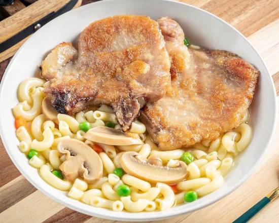 Order Pork Chop Macaroni food online from Shooting Star Cafe store, Oakland on bringmethat.com