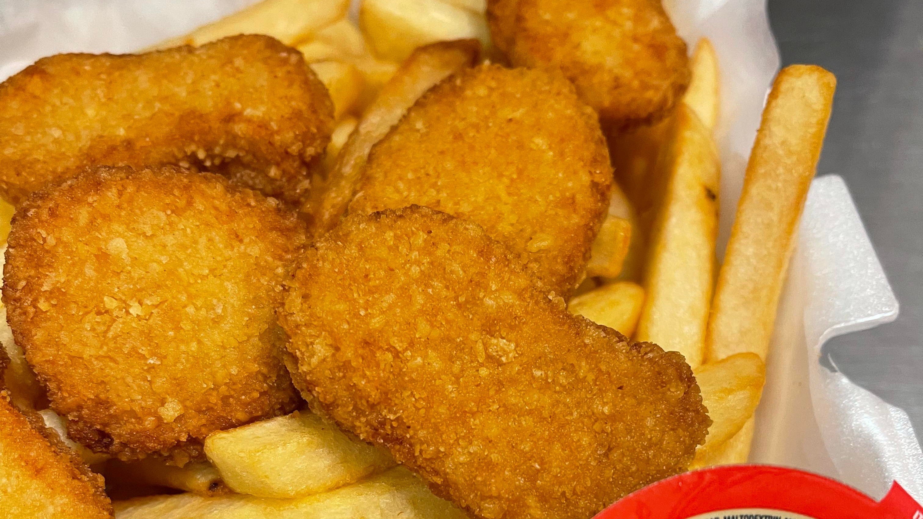 Order Chicken Nugget and French Fries (6 pcs) food online from Sun Pizza store, Boston on bringmethat.com