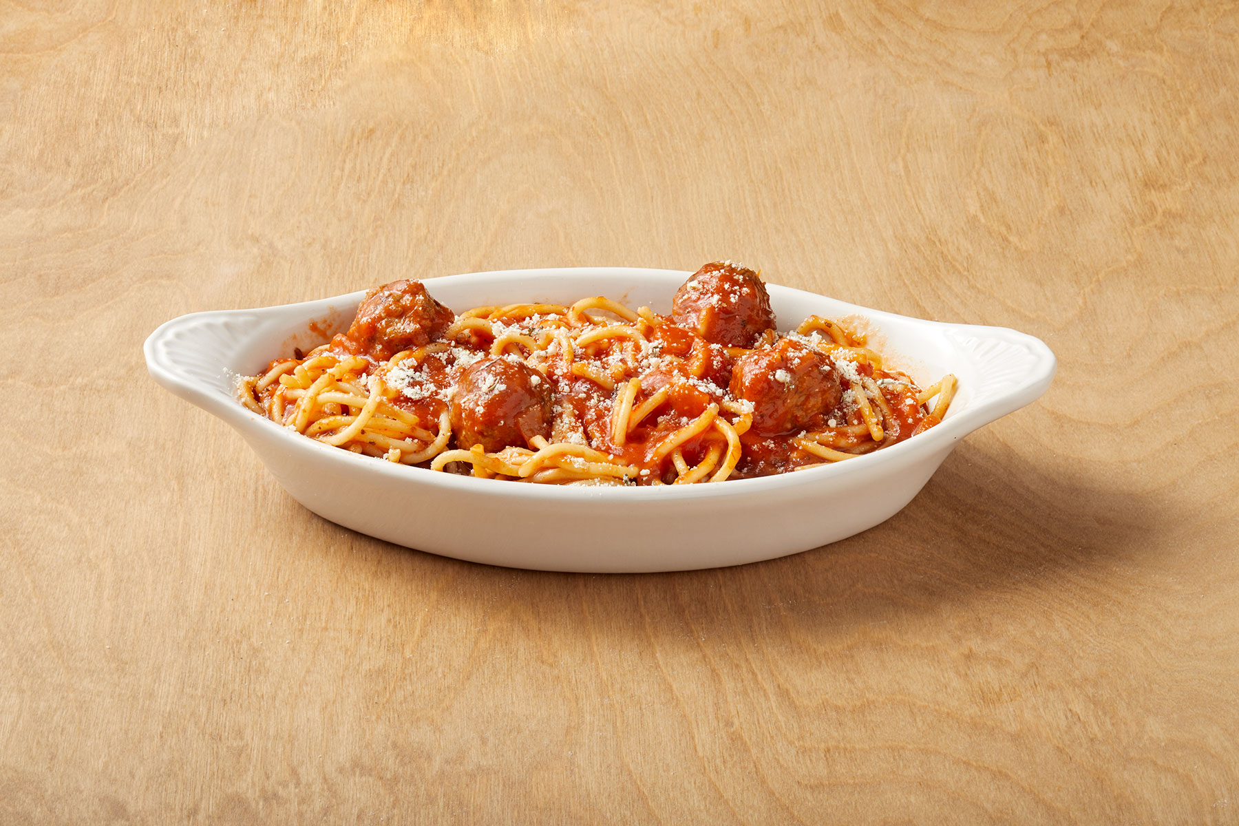 Order Baked Pasta with Marinara Sauce and Meatballs food online from Pizza Inn store, Mesquite on bringmethat.com