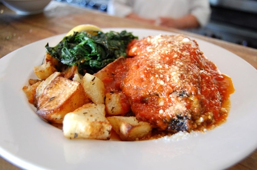 Order Northern Style Chicken Parmigiano food online from Rosti Tuscan Kitchen store, Santa Monica on bringmethat.com