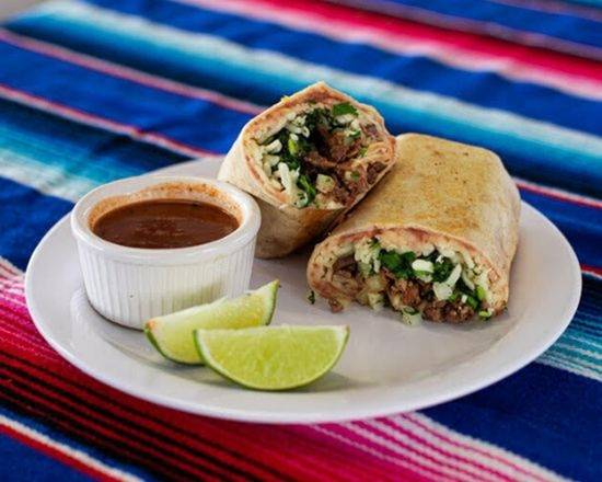Order Giant Burrito food online from Tacos El Regio store, San Antonio on bringmethat.com