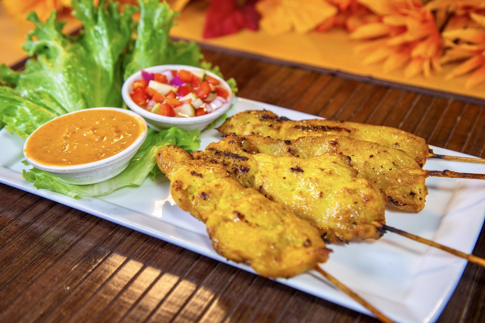 Order Chicken Satay food online from Supreme Thai Bistro store, Chantilly on bringmethat.com