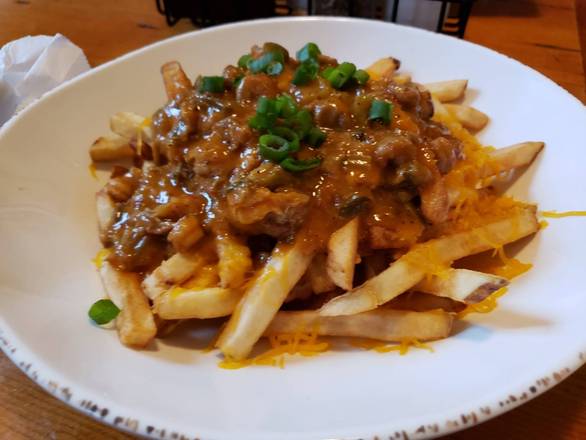 Order Etouffee Fries  food online from Mahony Po-Boys & Seafood store, New Orleans on bringmethat.com