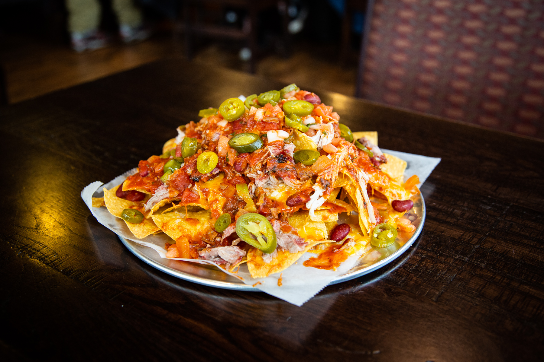 Order Pulled Pork Nachos food online from Iron Grill Bbq store, Columbus on bringmethat.com