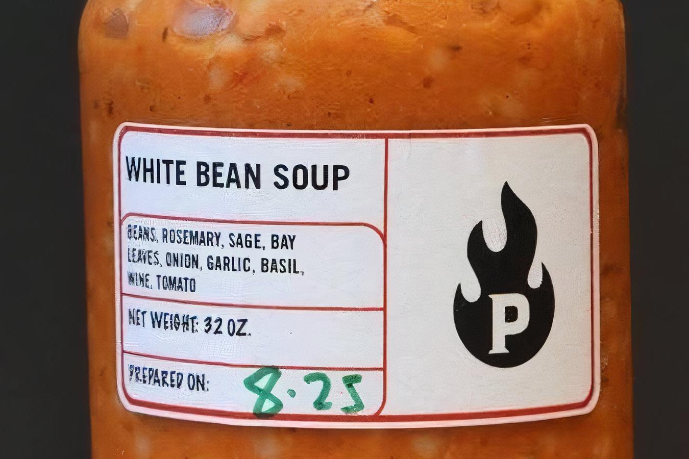 Order 1 QT WHITE BEAN SOUP food online from Pitfire Artisan Pizza store, Pasadena on bringmethat.com
