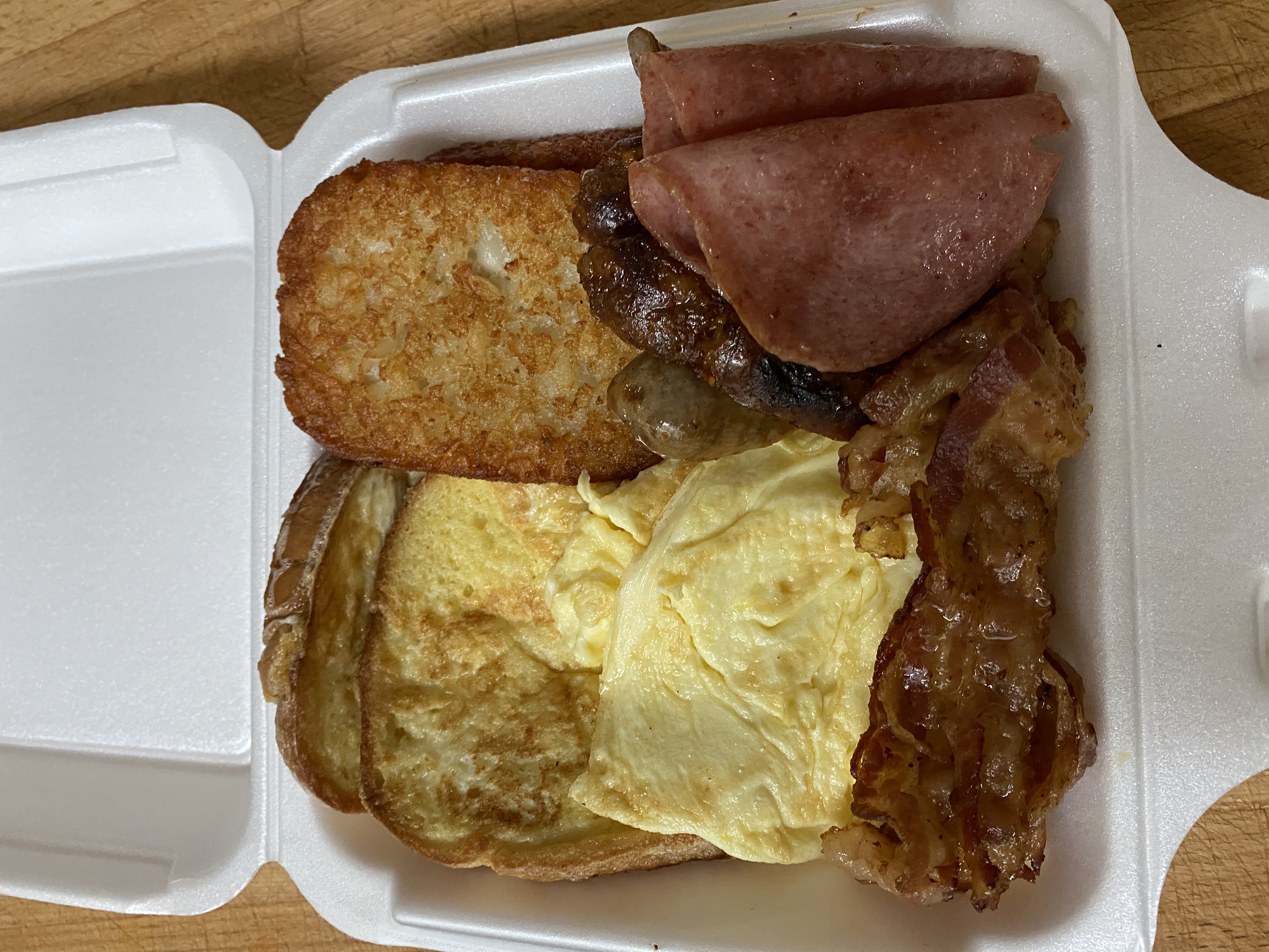 Order Maria's Hungry Man Breakfast Combo Platter food online from Grove Deli Montclair store, Montclair on bringmethat.com