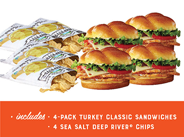 Order Smoked Turkey Classic Sandwich 4-Pack food online from Honeybaked Ham store, Columbia on bringmethat.com