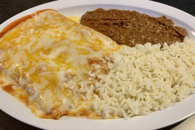 Order Enchilada Dinner (3 pcs) food online from Azul 21 Mexican Restaurant store, Wichita on bringmethat.com