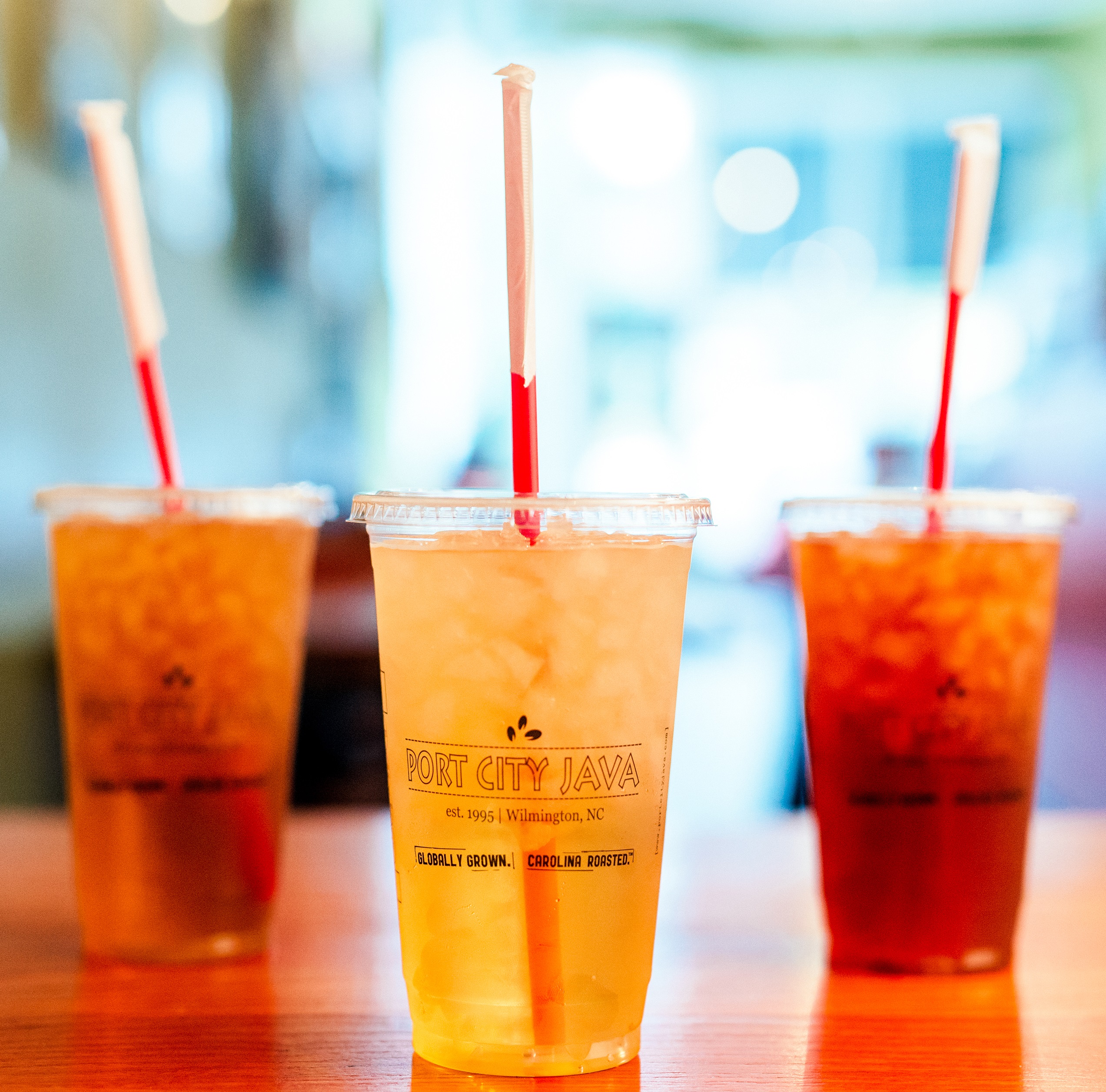 Order Iced Apricot Tea food online from Port City Java store, Wilmington on bringmethat.com