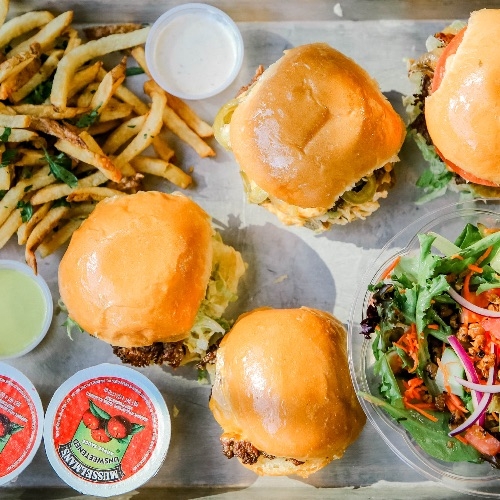 Order FAMILY BURGER NIGHT food online from Mama Crow Burger & Salad Shop store, Raleigh on bringmethat.com