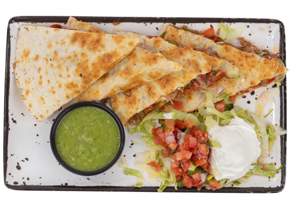 Order CHICKEN TINGA QUESADILLA food online from Taco Mac-Duluth store, Duluth on bringmethat.com