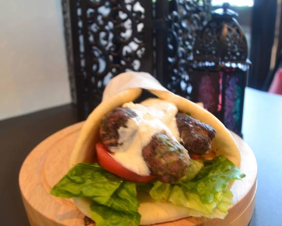 Order Kufta Kabob Wrap food online from Sinbad Mediterranean Grill store, Atlanta on bringmethat.com