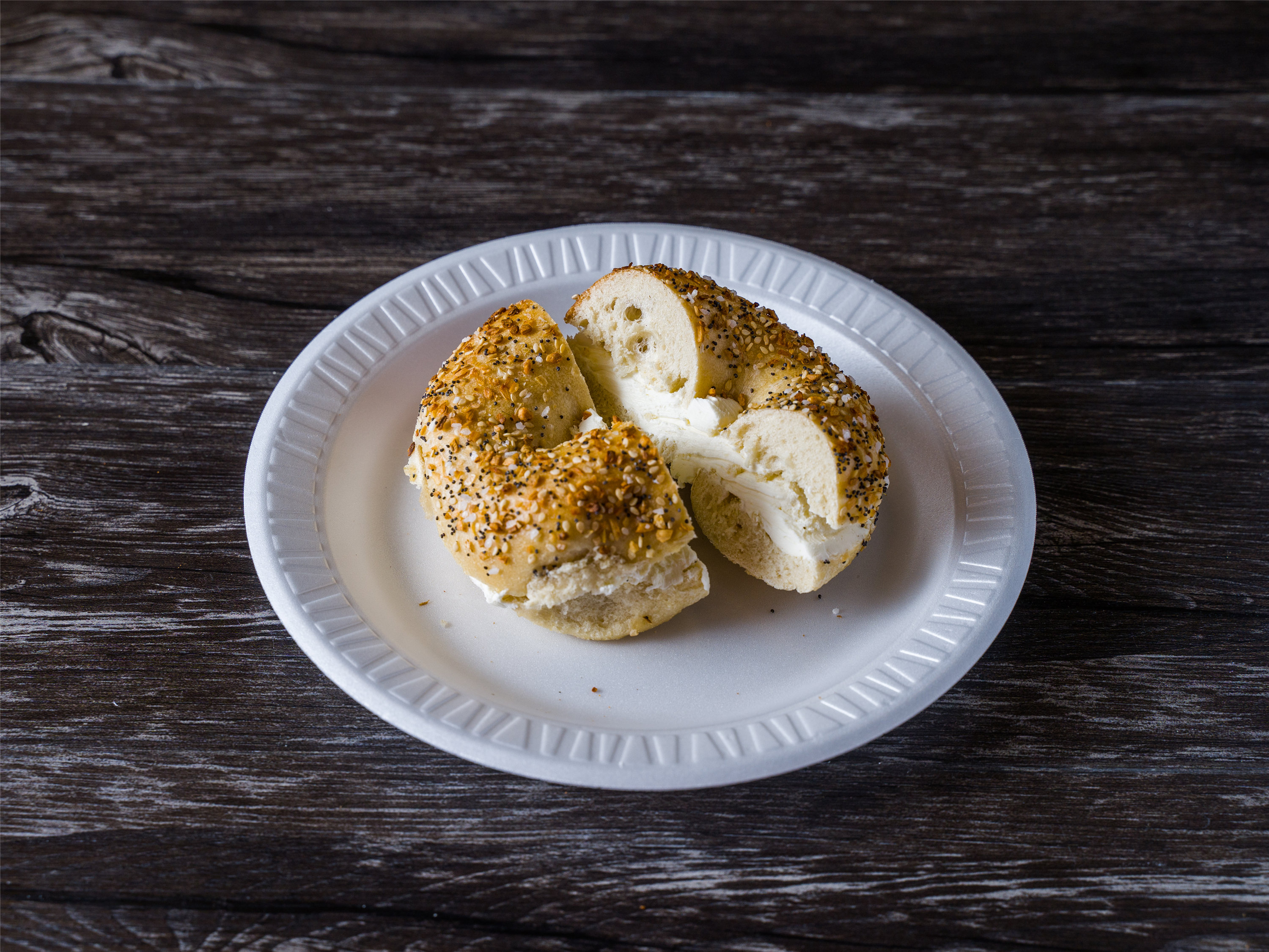 Order Bagel with Cream Cheese food online from Bagel Oven store, Eastchester on bringmethat.com