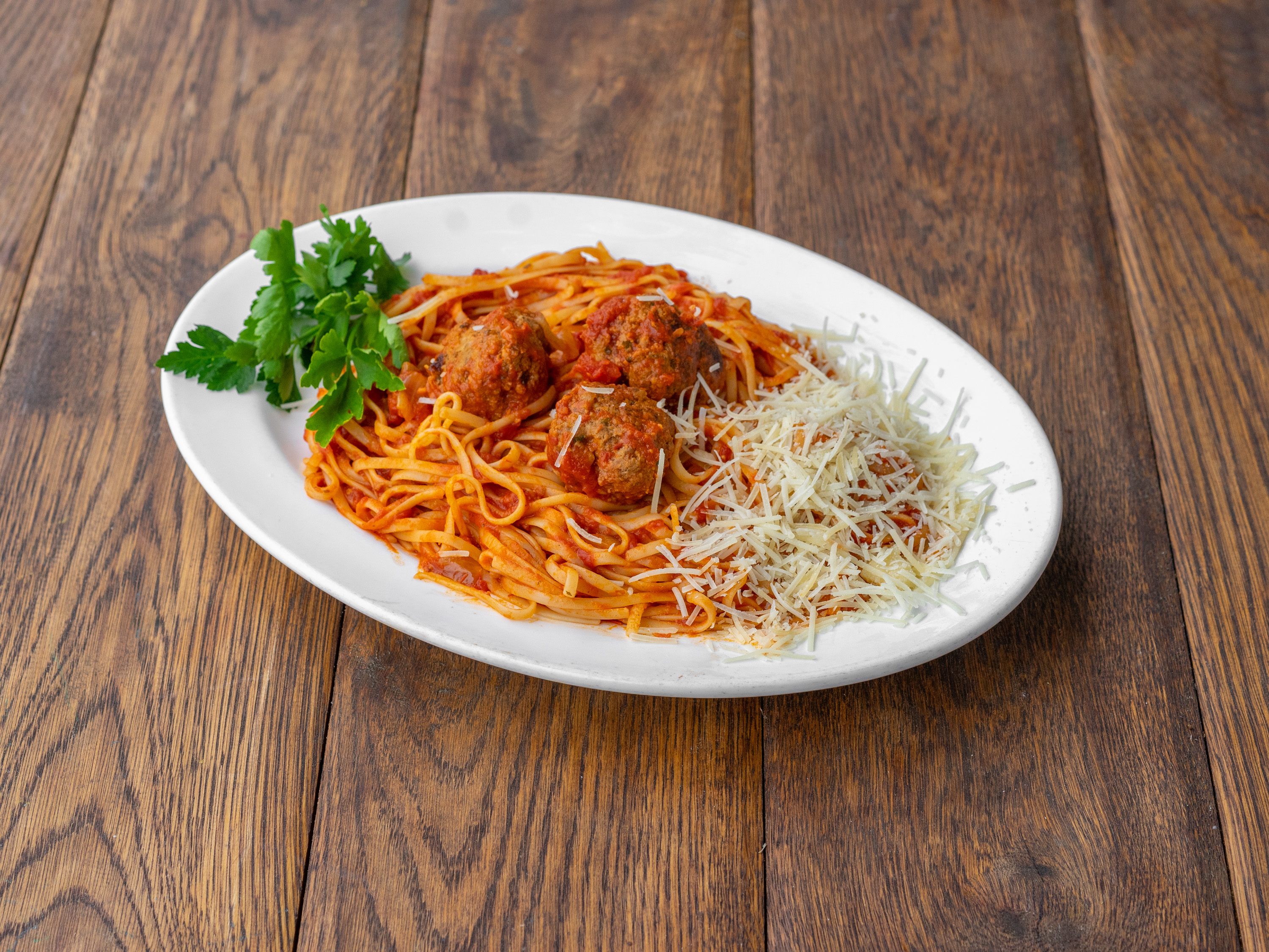 Order Mama's Meatballs Pasta food online from Allegro Pizzeria store, Carmel-by-the-Sea on bringmethat.com