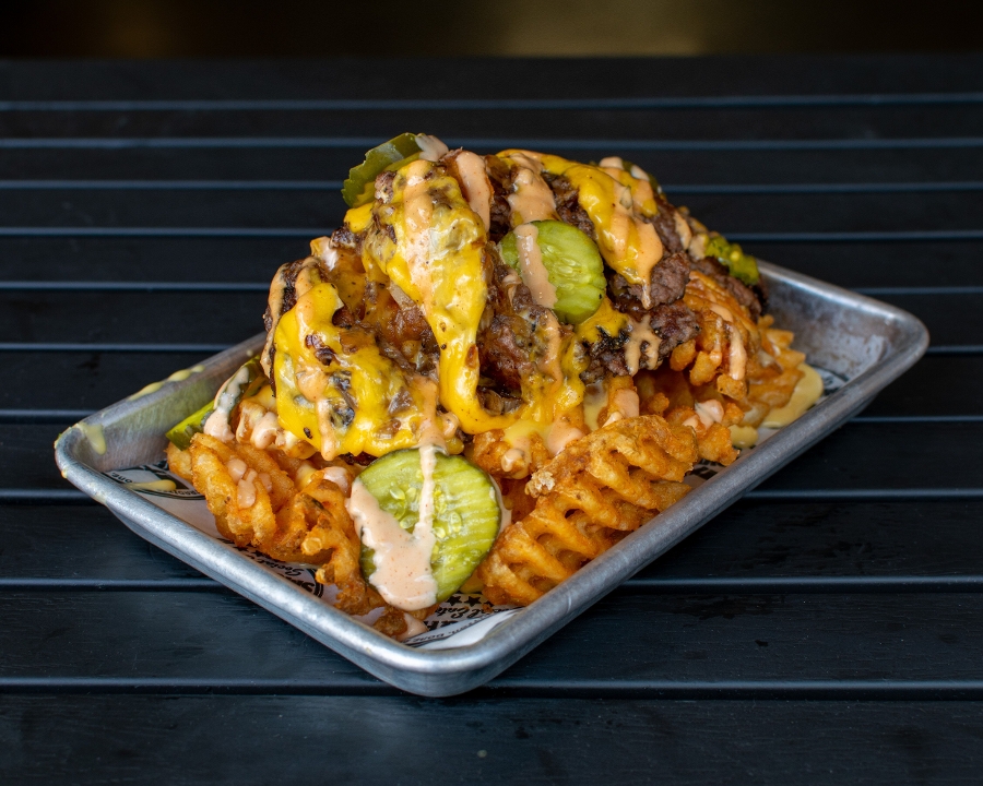 Order Smash Burger Fries food online from Smoke And Fire Social Eatery Pomona store, Pomona on bringmethat.com