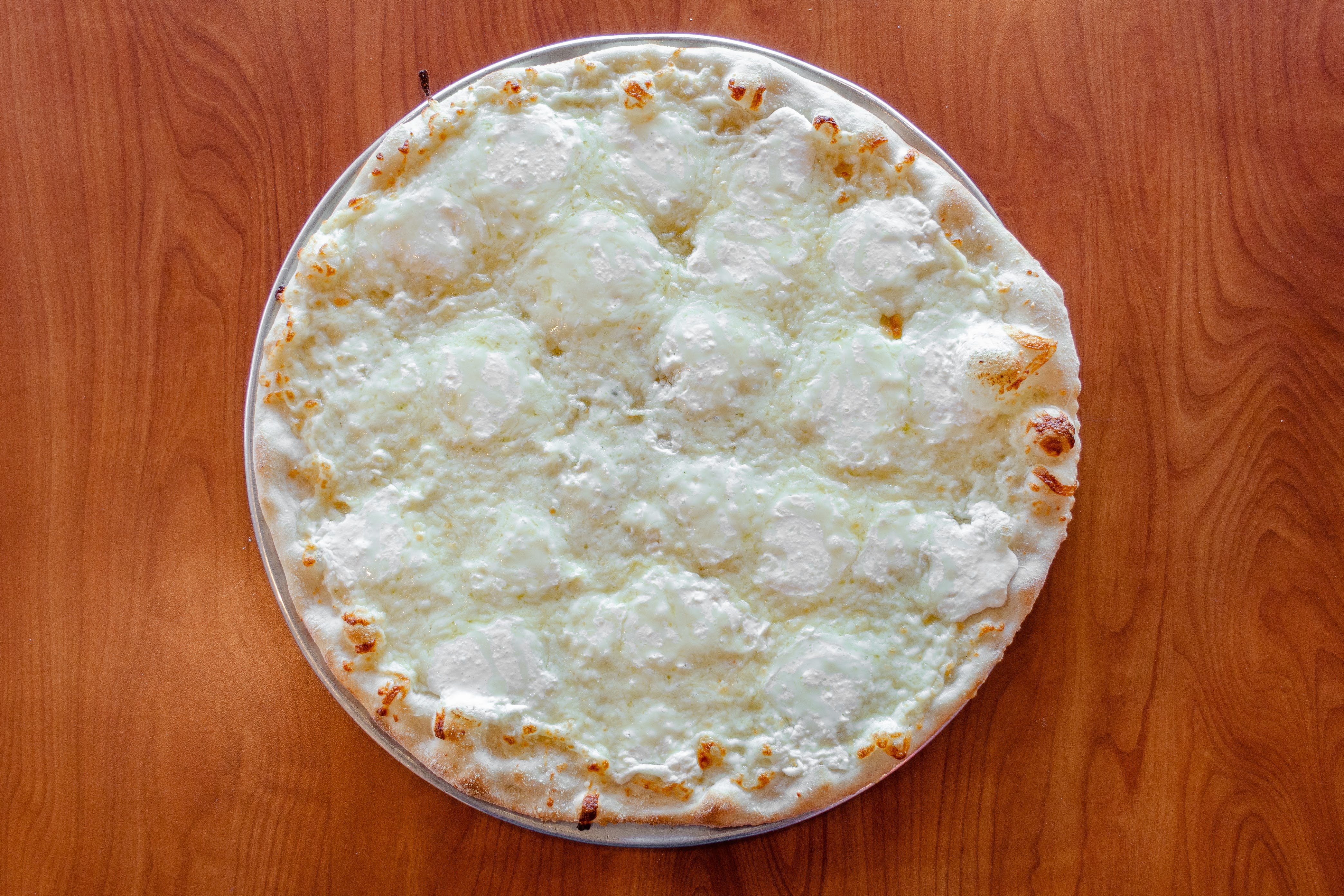 Order White Pizza - Small 14'' food online from Circle Pizza store, Ridgefield on bringmethat.com