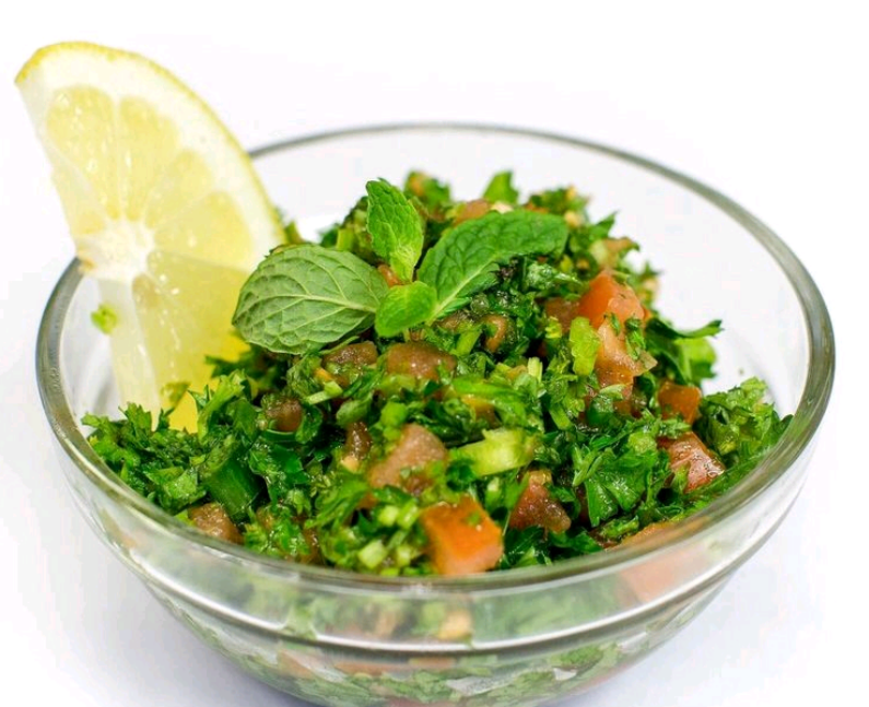 Order Tabbouleh Salad food online from Inshallah Mediterranean Cuisine store, Daly City on bringmethat.com