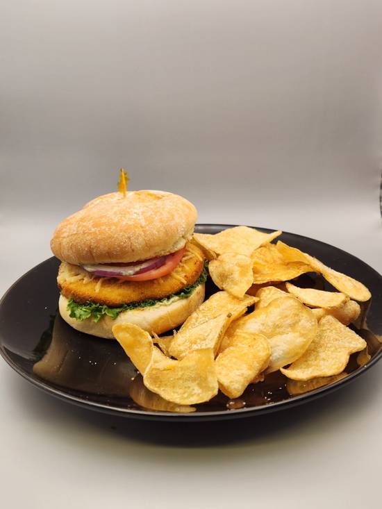 Order Pesto Chicken Burger food online from Paradise Creek Brewery store, Pullman on bringmethat.com