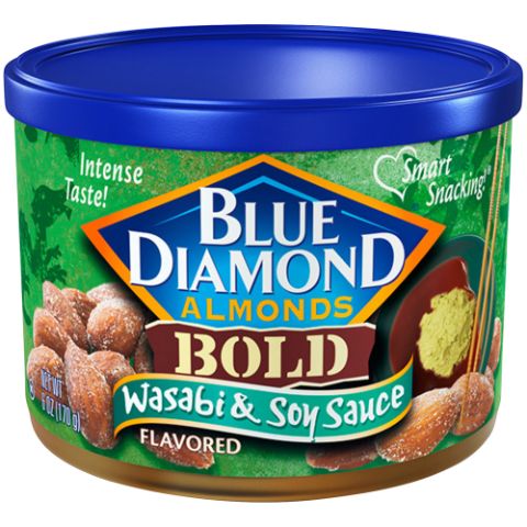 Order Blue Diamond Wasabi & Soy Sauce Almonds 6oz food online from 7-Eleven store, San Diego on bringmethat.com