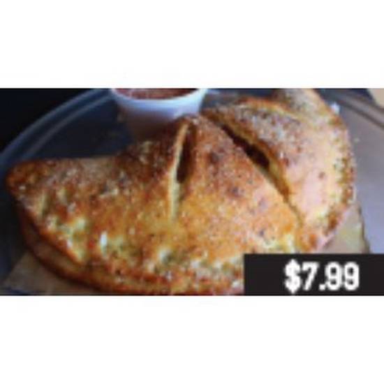Order Philly Cheese Steak Calzone food online from Goodfellas Pizza store, Albuquerque on bringmethat.com