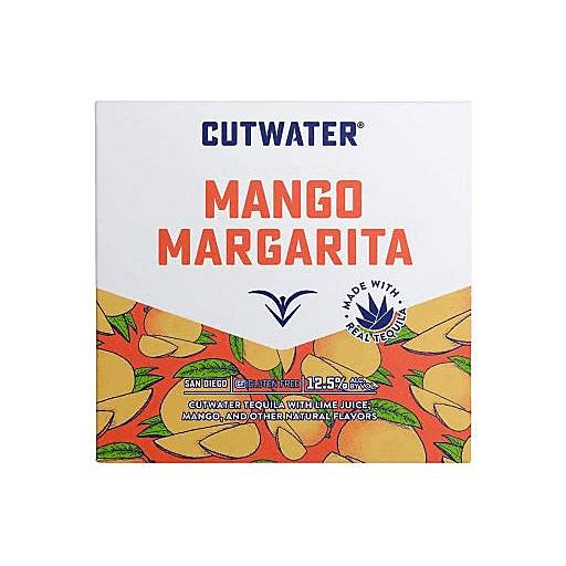 Order Cutwater Mango Margarita Tequila (4PKC 12 OZ) 133078 food online from BevMo! store, Citrus Heights on bringmethat.com