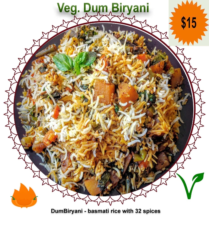 Order Dum Biryani Vegetable food online from Dakshin Indian Bistro - N Hamilton Rd store, Columbus on bringmethat.com